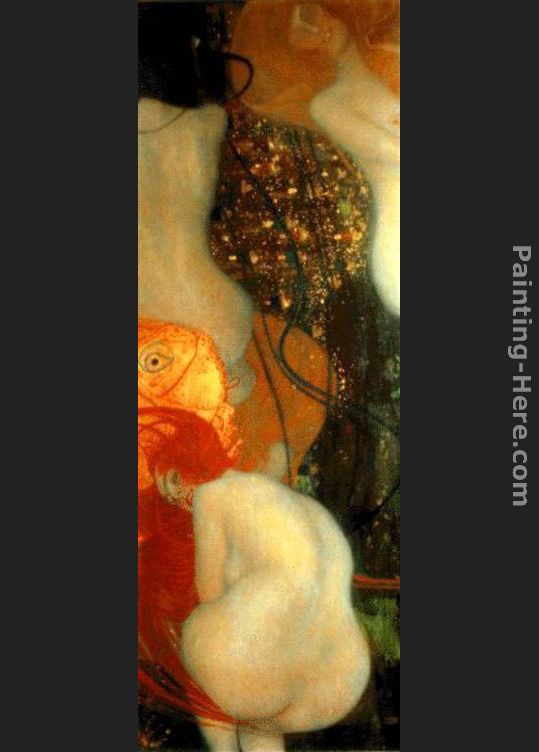 Goldfish painting - Gustav Klimt Goldfish art painting